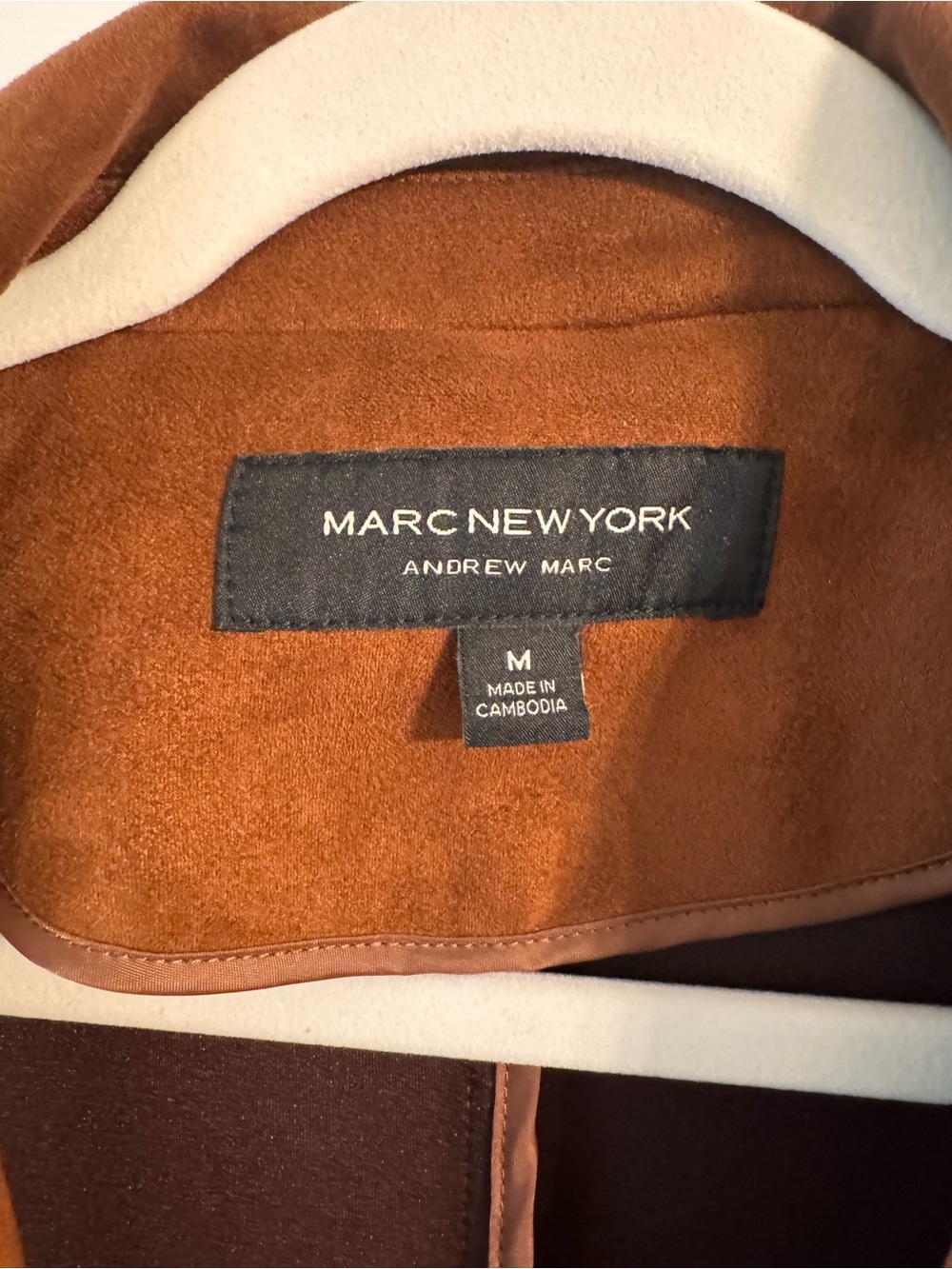 Marc New York Tan Suede Double-Breasted Blazer - Picture 5 of 6